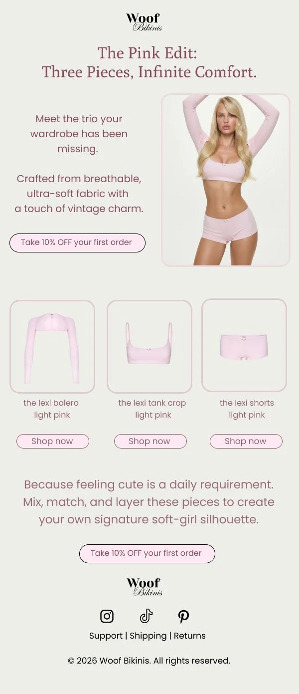 Kvell Works email design example — product launch campaign