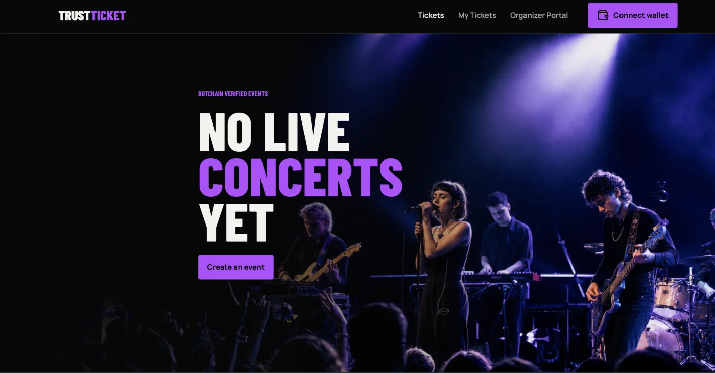 Trust Ticket — blockchain-powered concert ticketing on BOTChain